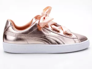 Puma Basket Heart Luxe Wn's Damen Sneaker Schuhe 366730 03 bronze-weiß - Picture 1 of 6