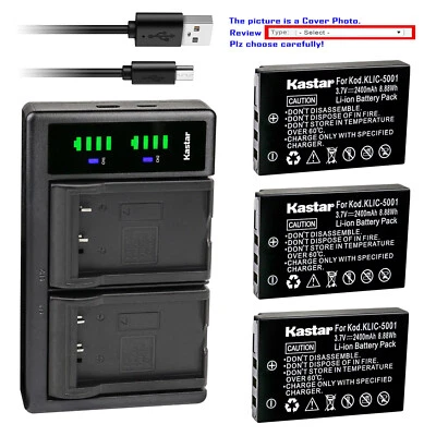 Cargador USB Kastar Battery LTD2 para cámara Sanyo DB-L50 y Sanyo Xacti DMX-FH11 Foto 1 de 4