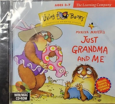 Vintage Mercer Mayer Little Critter JUST GRANDMA & ME Living Books Cd-Rom PC/MAC - Image 1 of 2