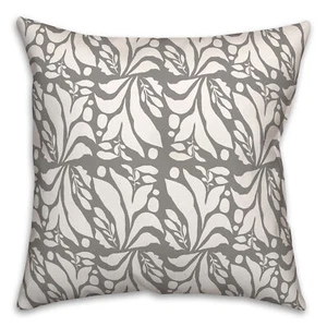Creative Products Gray Fun Foliage 18 x 18 Indoor / Outdoor Pillow - Picture 1 of 3