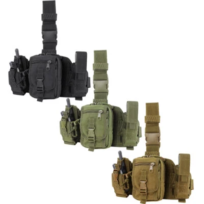 Plataforma utilitaria Condor Tactical Modular Nylon Airsoft Drop Leg MOLLE con bolsas MA25 Foto 1 de 3