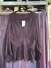 BNWT A Pretty Purple Pleated Blouse In Size 16 By Next 