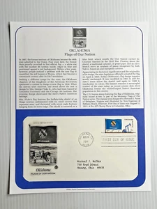 Oklahoma State Flag - First Day Cover Postal Commemorative Society -Dated  2011 - Picture 1 of 3