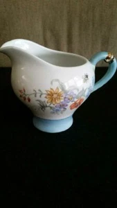 Vintage Floral Bee Creamer/Vase/Succulent Pot Crown T.K. Czechoslovakia ED - Picture 1 of 9