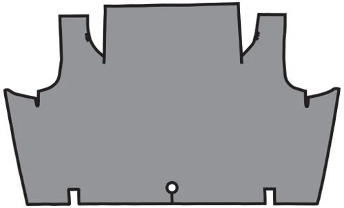 1970-71 Ford Torino Trunk Mat 2DR Hardtop/Convertible w/Gas Filler Cut TM Vinyl - Image 1 of 1