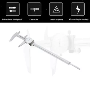 12" DIAL CALIPER STAINLESS STEEL SHOCKPROOF .001" OF ONE INCH with Case UK - Picture 1 of 12