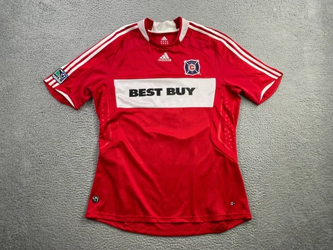 Chicago Fire Jersey Mens XL Red Adidas Soccer Cuauhtémoc Blanco #10 Cover