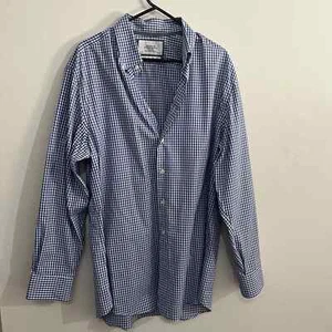 Charles Tyrwhitt Men's Large 43/89 Blue Check Long Sleeve Cotton Business Shirt - Picture 1 of 7