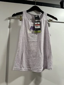Nike Girl's Sportswear French Terry  Tank Top, Lilac Purple, Large NWT - Picture 1 of 5