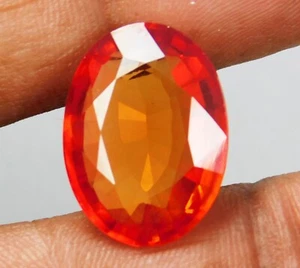 Opale di Fuoco Messicano Naturale Rosso-Arancio Colore Ravishing Certificato 18,90 Ct - Foto 1 di 8