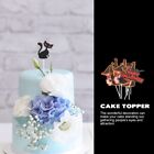  5 Pack Halloween Cake Insert Paper Toppers Wedding Cat Pick Cupcake Decor