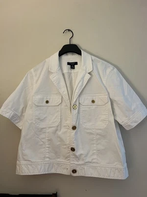 Chaqueta Blazer Náutica Blanca Chaps Ralph Lauren Para Mujer - Talla XL Algodón Foto 1 de 4