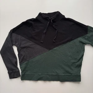 PACT Airplane Pullover Sudadera Cuello Simulado Mujer Grande Bloque de Color Verde Negro - Imagen 1 de 13
