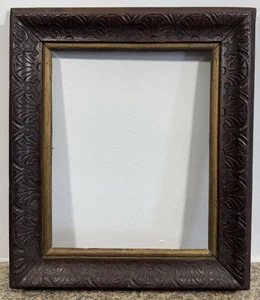 Cadre ancien 2F sculpté à décors de coquilles Feuillure: 25,5x21 cm Entier:35x30 - Picture 1 of 6