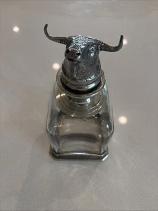 Longhorn Bull Pacific Life Pewter and Glass Italian Decanter - Picture 1 of 13