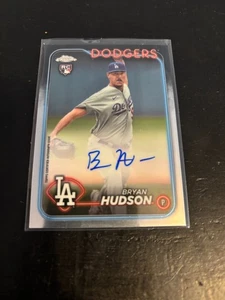 2024 Topps Chrome Bryan Hudson autograph RC Los Angeles Dodgers - Picture 1 of 1