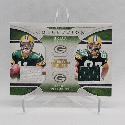 2008 Donruss Threads Jordy Nelson Brohm Worn Jersey Rookie /500 #RCCM-5 10511 - Image 1 of 2