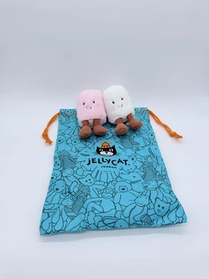 AUTHENTIC Jellycat Amuseables Pink & White Marshmallows- NWT - Image 1 of 4