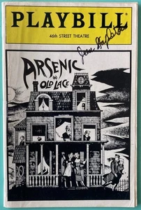 JEAN STAPLETON (Only) Signed Playbill Arsenic and Old Lace POLLY HOLLIDAY 1986 - Picture 1 of 1