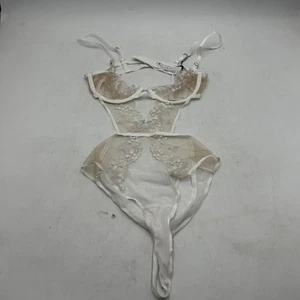 Bluebella Marisa Bodysuit Womens 34C Sheer Embroidered Floral Lingerie Underwire - Picture 1 of 5