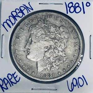 Dólar de plata O Morgan 1881 auténtica moneda como nueva de Estados Unidos envío gratuito 6901 - Imagen 1 de 3