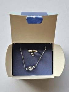 90s Avon Anklet And Toe Ring Set With Imitation Grey Pearls - Picture 1 of 17