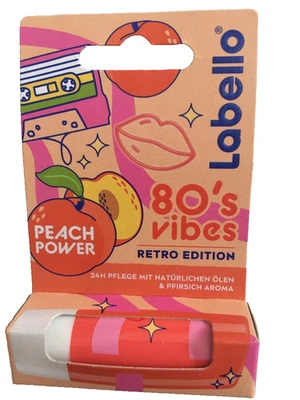 Labello 80's Vibes Retro Edition Lip Balm 4,8 g - Peach Power NEU - Bild 1 von 2