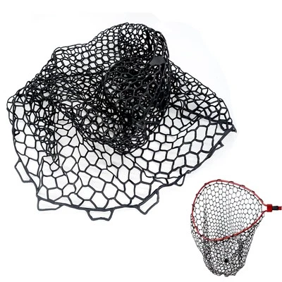 KUNSILANE Rubber Fishing Net Replacement for Fly Fish Landing Net Bag Freshwater Saltwa