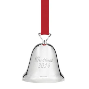 Reed & Barton 2024 Annual Silverplated Hanging Christmas Bell Ornament - Picture 1 of 5