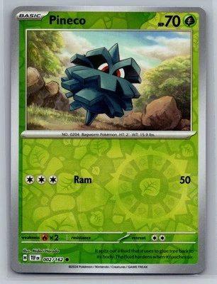 SV05: Temporal Forces #002/162 Pineco Reverse Holo - Image 1 of 2