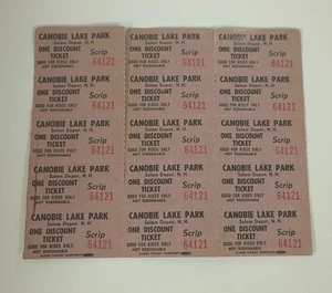 Canobie Lake Park Vintage Fahrkarten Salem, NH Freizeitpark selten Sammler - Bild 1 von 5