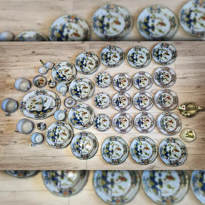 Faenza CACF Garofano Italien Keramik Geschirr Set 48tlg Handbemalt Vintage Italy - Bild 1 von 4