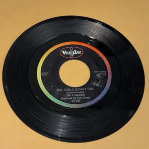 The 4 Seasons Big Girls Don’t Cry Connie O 45 rpm Record Vintage Vinyl 7" - Picture 1 of 2