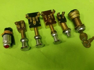 Juego de interruptores de panel de tablero universal NOS latón grado marino hecho en EE. UU. - Imagen 1 de 6