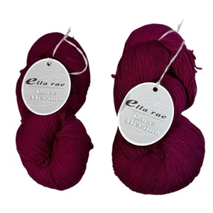 Neu 2er Set Ella Rae Lace Merino Farbe 31 Magenta - Bild 1 von 3