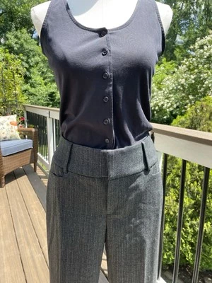 Apt. 9 Pantalones de vestir Bootcut tiro medio control abdomen gris carbón talla 10 Foto 1 de 4