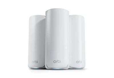Netgear Orbi 770 Tri-Band WiFi 7 Mesh System, Router + 2 Satellites-Refurbished - Image 1 of 4
