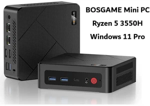 Mini PC Bosgame E4 Ryzen 5 3550H Windows 11 Pro DDR4 16 GB 512 G/1 TB SSD WIFI5 - Imagen 1 de 13