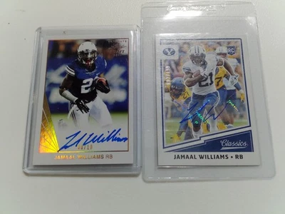 2017 Jamaal Williams (2) AUTOS Leaf /10 & Classics /199 Packers Lions Rookie RC - Image 1 of 4