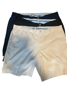 Lote de 3 pares de pantalones cortos deportivos Peter Millar Crown para hombre 42 beige azul golf elástico - Imagen 1 de 9