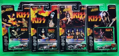1997 JOHNNY LIGHTNING KISS COMPLETE SET OF 4 DIECAST CARS & CARDS MOSC SEALED MT - Image 1 of 4
