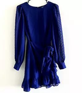 Yumi Kim Daphne Dress Small Blue Swiss Dot Short - Picture 1 of 13