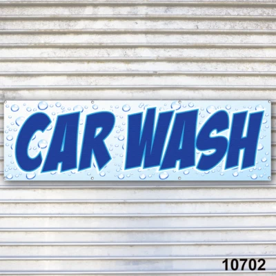 Letrero de pancarta de lavado de autos Foto 1 de 3