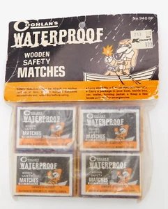 Vintage Coghlan's Waterproof Wooden Safety Matches 4 in Original Packaging - Picture 1 of 4