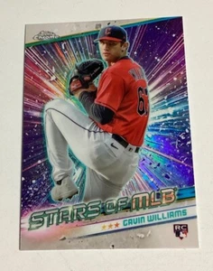 2024 Topps Update GAVIN WILLIAMS Chrome Stars Of The MLB Rookie Card Guardians - Picture 1 of 2