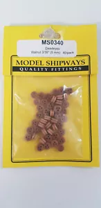 DEADEYES, BIGOTTE, Walnut 3/16 (5mm) 40 pack MS0340 - Picture 1 of 1