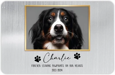 Personalised Pet Memorial Keepsake Metal Wallet Dog Cat Sentimental - Image 1 of 3