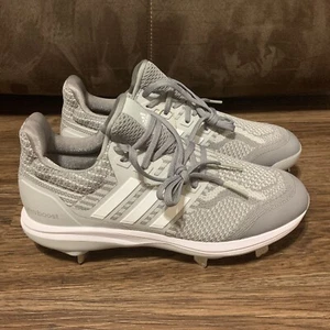 Adidas Ultra Boost DNA 5.0 Gray Metal Baseball Cleats Men's Size 9 ID9602 - Picture 1 of 7