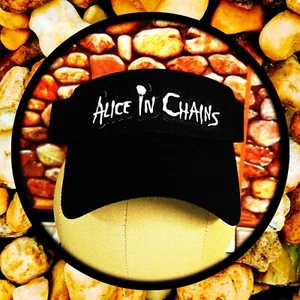 ALICE IN CHAINS ROCK BAND🇺🇸 GOLF AND TENNIS SUN VISORS BLACK HAT ADJUSTABLE - Picture 1 of 1