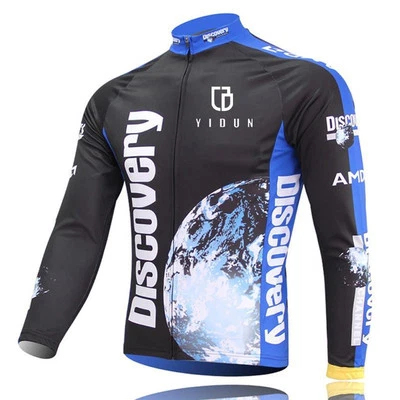 Camiseta térmica de ciclismo de invierno para hombre manga larga polar chaqueta de ciclismo Discovery Foto 1 de 3